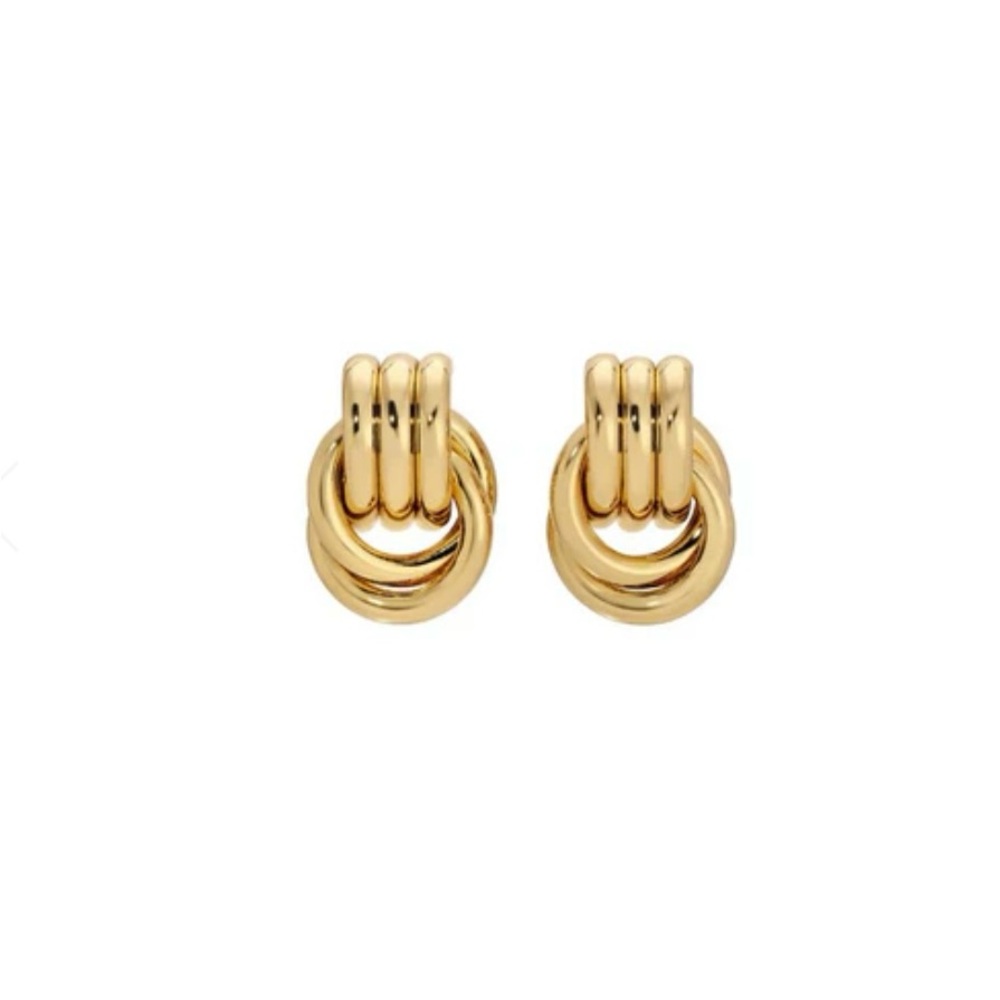 Heaven Mayhem Baby Knot Gold Earrings